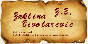 Žaklina Bivolarević vizit kartica